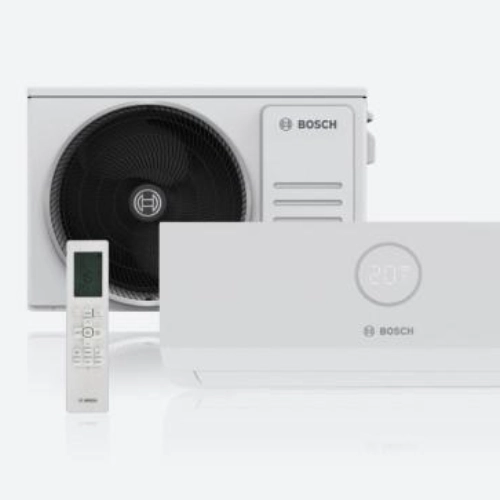 Modern air conditioning unit installed in a living space